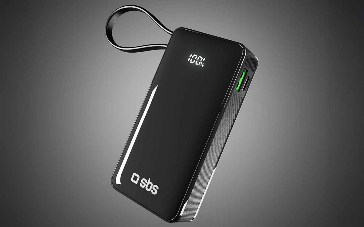 Powerbank SBS 10000 mAh USB-C USB-A Power Delivery (PD) Port USB-A Adaptive Fast Charge (AFC) 22,5 wata  