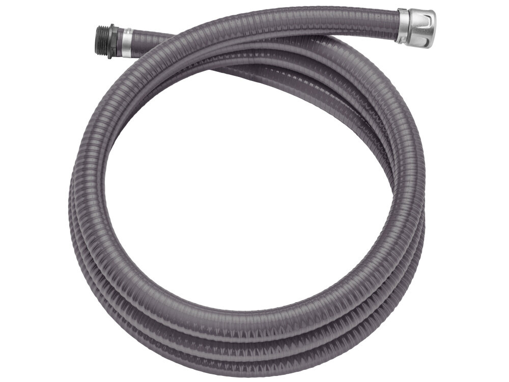 Wąż ssący GARDENA 9092-20 4 m wąż na białym tle do zwiększenia zasięgu i wydajności urządzeń pompujących wydłużona armatura ssąca z 3 do 4 metrów sięga głębiej stabilniejsza praca pompy krótszy czas napełniania zbiorników