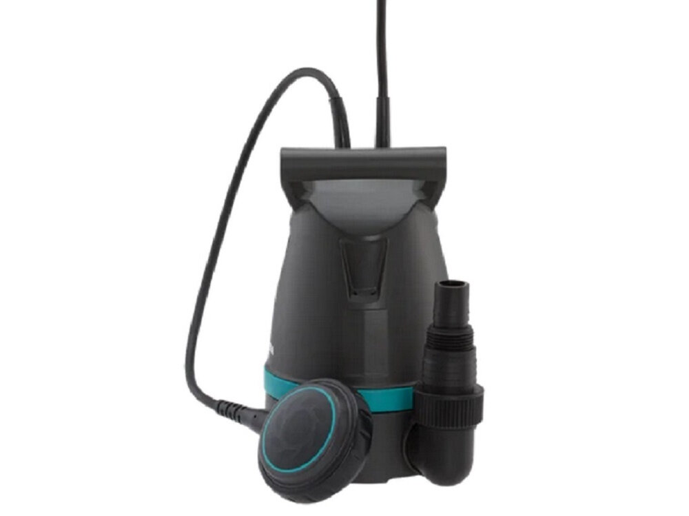 Pompa do wody GARDENA 09001-47 elektryczna pompa na białym tle spokój i bezpieczeństwo do wody czystej wydajność do 8600 l/h silnik o mocy 400 W