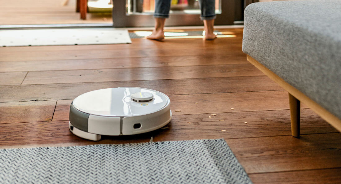 Robot sprzątający KARCHER RCV 5 Comfort EU 1.269-650.0 mapowanie przestrzeni Technologia LiDAR sztuczna inteligencja skanowanie pomieszczenia mapy omija przeszkody i nie gubi się