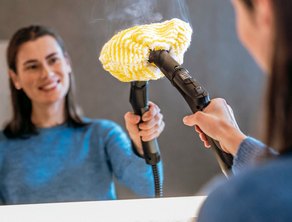 Parownica KARCHER SC 5 EasyFix Iron Plug Select EU 1.512-667.0 Czyszczenie dużych powierzchni wydajność Wysoka wydajność na jednym napełnieniu zbiornika