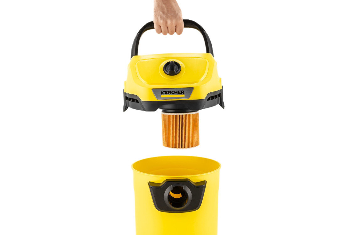 Odkurzacz KARCHER WD 3-18 V-17/20 1.628-550.0 na sucho i na mokro Jednoczęściowy filtr kartridżowy kurzu, pyłu i cieczy