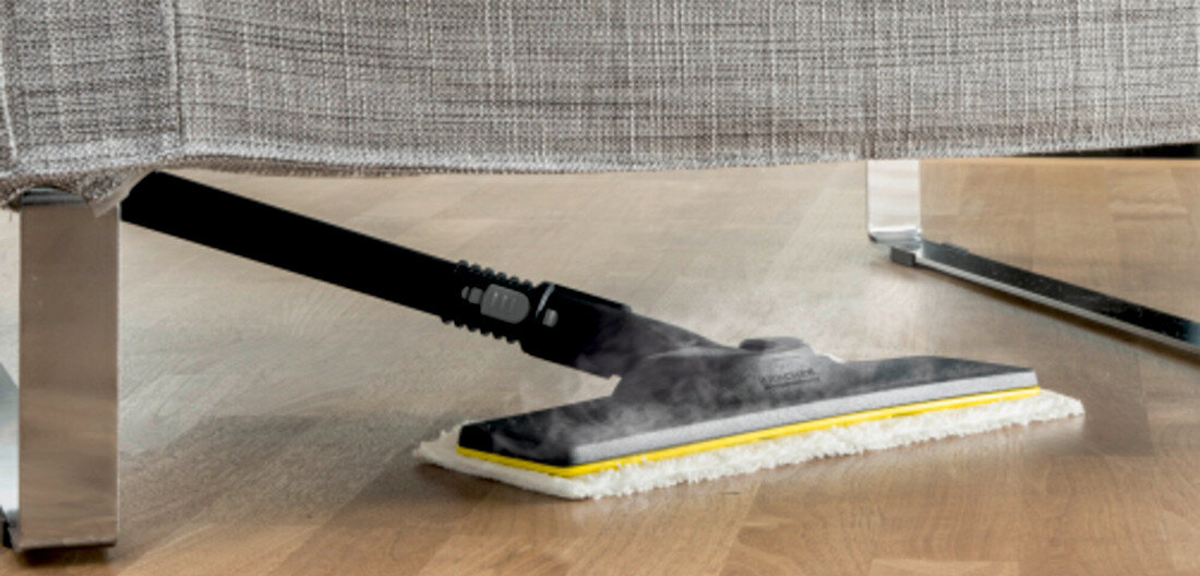 Parownica KARCHER SC 3 EasyFix Zestaw z ssawką do okien EU 1.513-664.0 Sprzątanie podłóg Dysza EasyFix z elastycznym przegubem i technologią lameli płynny ruch równomierne rezultaty