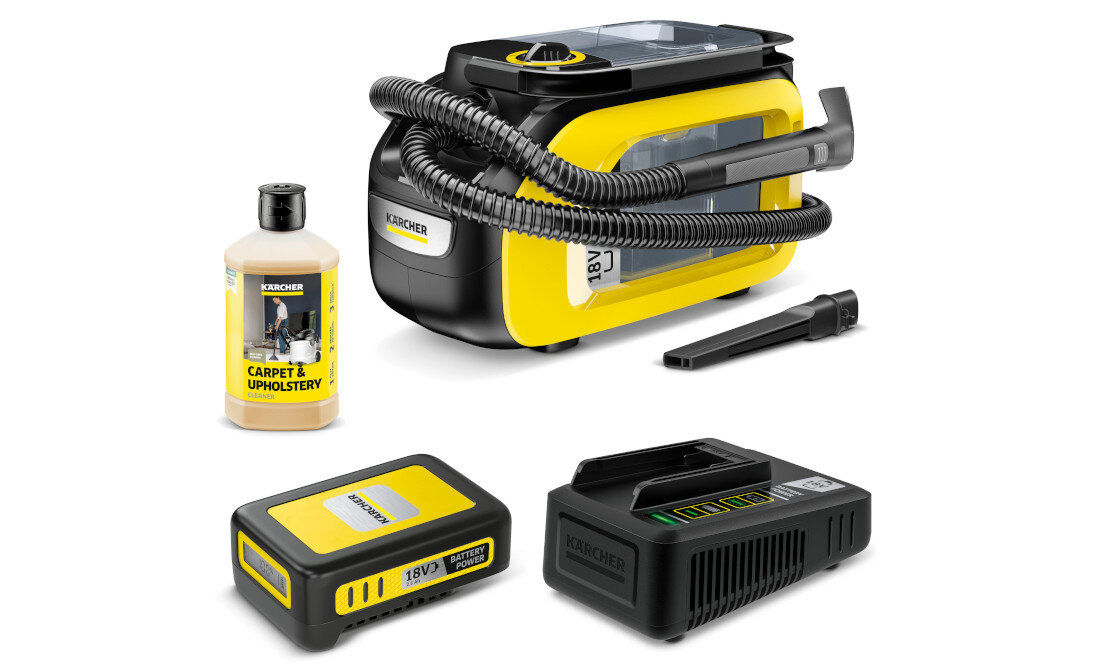 Odkurzacz piorący KARCHER SE 3-18 Battery Set 1.081-509.0 zestaw akcesoria komplet wyposazenie