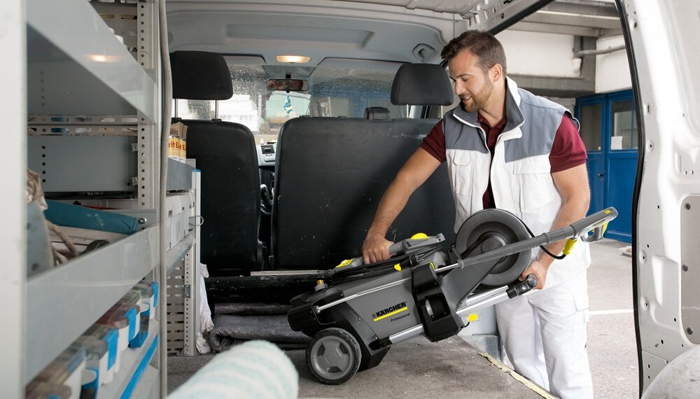 Myjka ciśnieniowa KARCHER Professional HD 5-17 C urządzenie pakowane do transportu, łatwość w przechowywaniu, elastyczność, mobilność