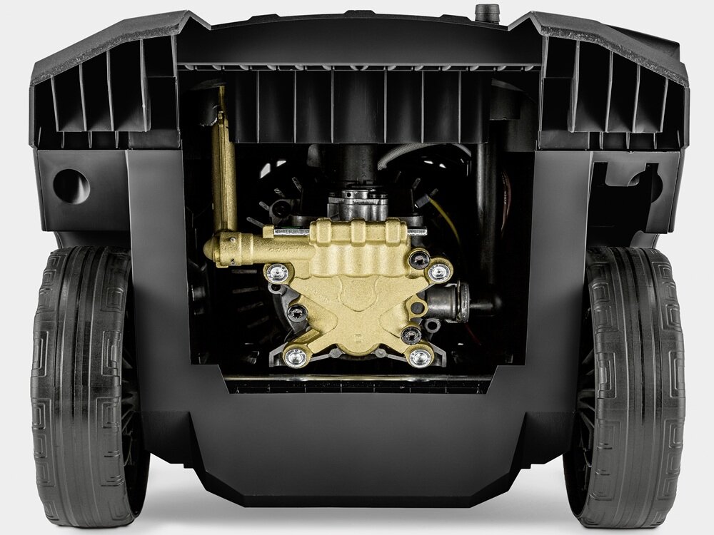 Myjka ciśnieniowa KARCHER Professional HD 5-13 EX Plus Classic Anniversary Edition układ wewnątrz urządzenia, mosiężna głowica, efektywność