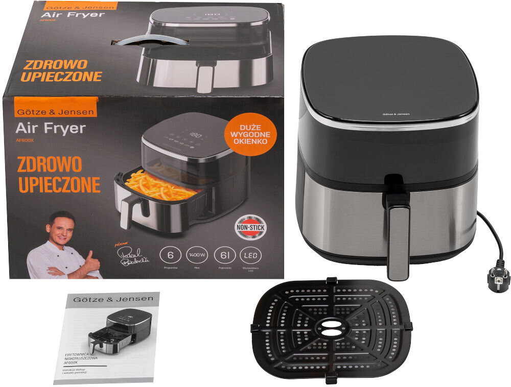 Air fryer GOTZE & JENSEN AF600X Czarny elementy zestaw