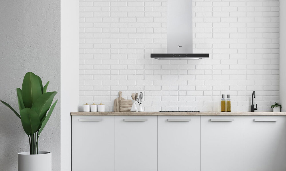 OKAP MIDEA MH60B4300B-ES, 800M3 H, 67DB, KLASA A, STEROWANIE GESTEM T-LINE