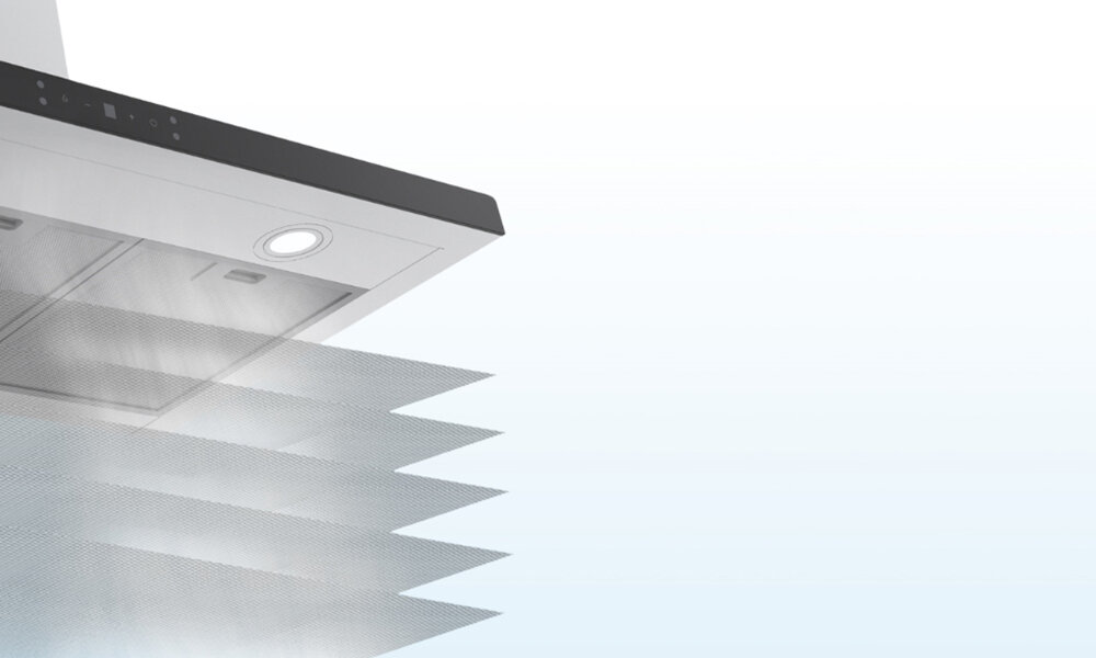 OKAP MIDEA MH60B4300B-ES, 800M3 H, 67DB, KLASA A, STEROWANIE GESTEM T-LINE