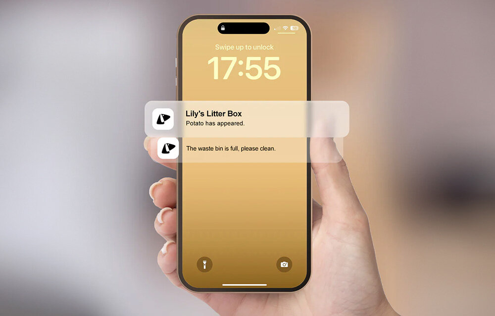 Kuweta dla kota PETKIT Purbot MAX PRO powiadomienia z aplikacji na ekranie telefonu inteligentna kamera raporty o nawykach zdjęcia odchodów bryłek