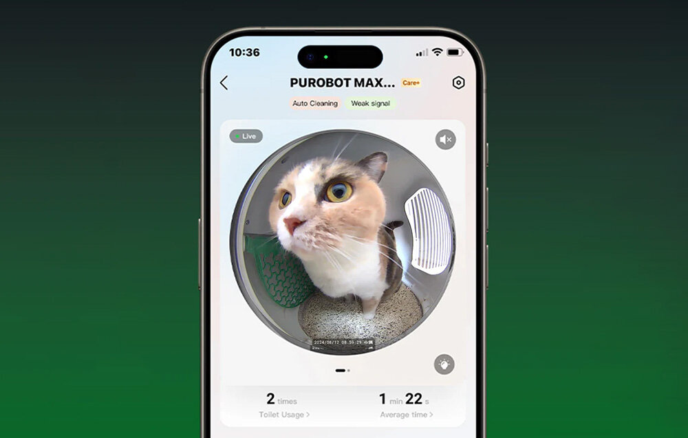 Kuweta dla kota PETKIT Purbot MAX PRO aplikacja petkit screen a aplikacji style czyszczenia powiadomienia