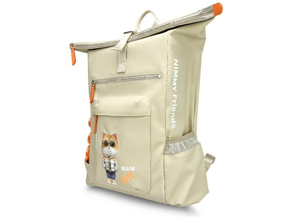 Haftowany plecak Nimmy Dog – z okularami, suwak 3D, styl młodzieżowy i codzienny