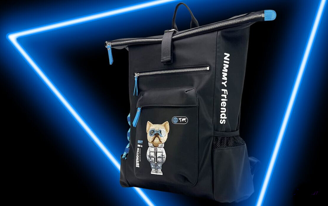 Nimmy Cool&Cute 2.0 Dog – plecak z haftem, silikonowa powłoka, stylowy i funkcjonalny