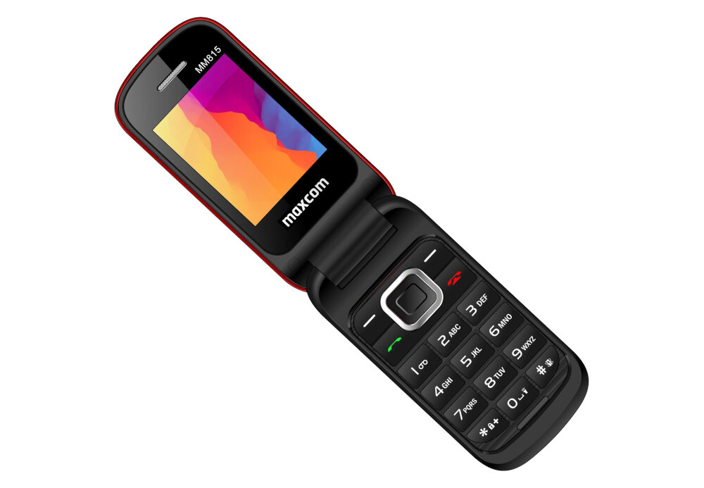 Telefon MAXCOM Comfort MM815 otwarta klapka widoczny ekran z duzymi klawiszami codzienn uzytkowanie