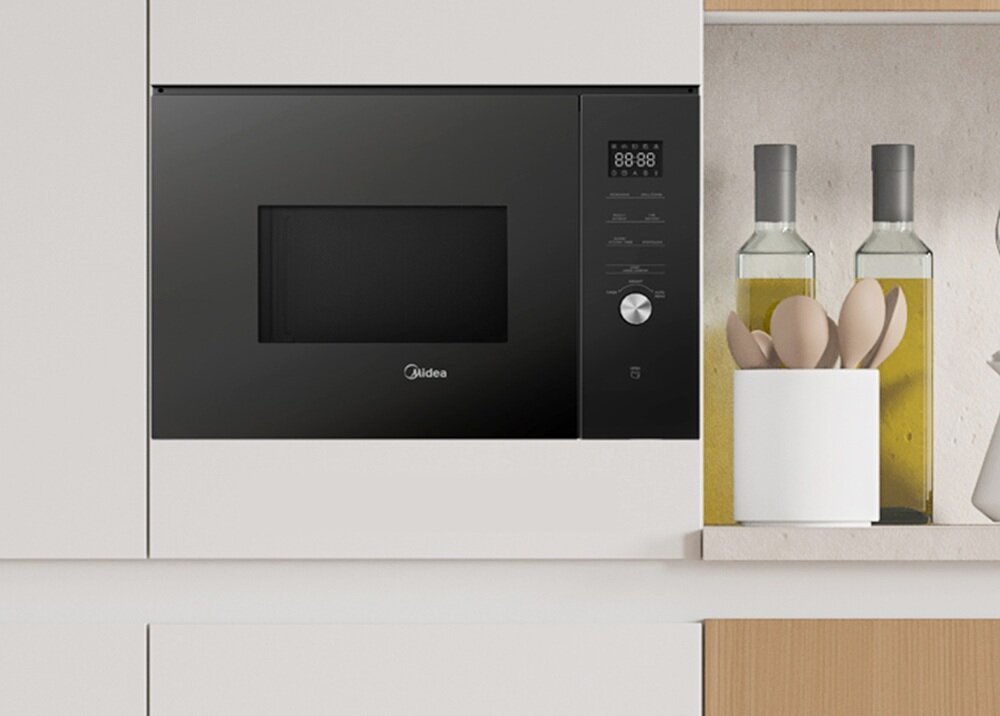Kuchenka mikrofalowa MIDEA MBMTG925EBK 900W średnica 31.5 cm pojemność 25l Czarny tryb grill, wszechstronność, wygodne użytkowanie