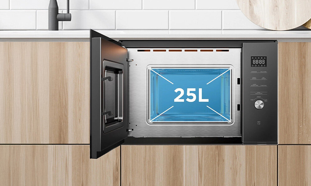 Kuchenka mikrofalowa MIDEA MBMTG925EBK 900W średnica 31.5 cm pojemność 25l Czarny elegancja, łatwiejsze codzienne gotowanie, większe porcje