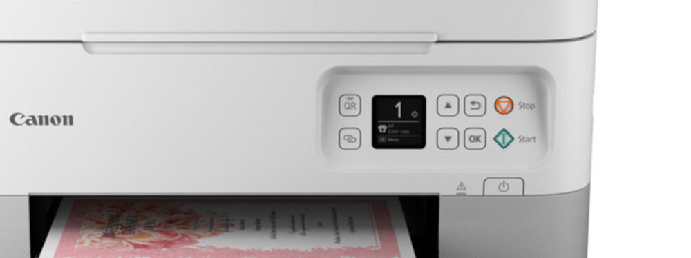 Urządzenie wielofunkcyjne CANON Pixma TS7451i Druk w kolorze, Automatyczny druk dwustronny, Wi-Fi  zbliżenie na ekran urządzenia ekran przekątna przyciski szybka nawigacja po menu