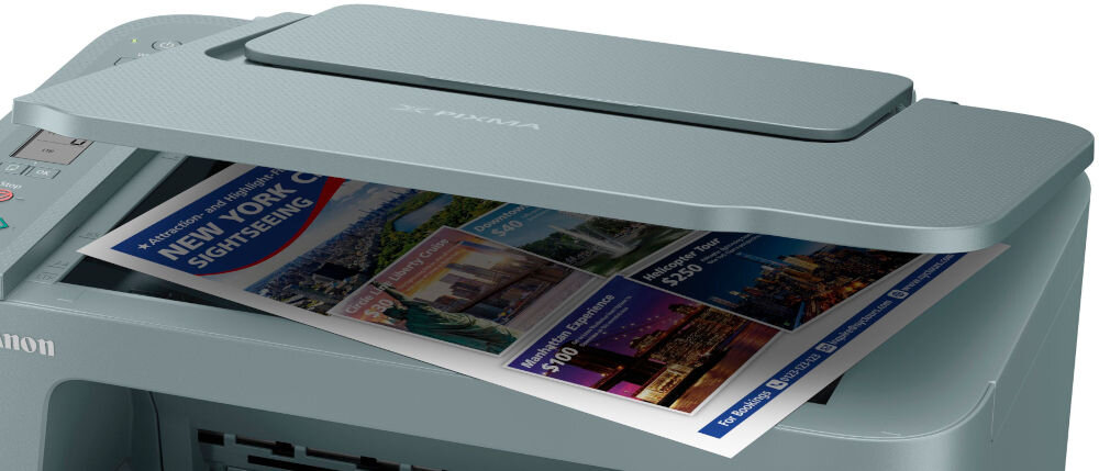 Urządzenie wielofunkcyjne CANON Pixma TS3752i Druk w kolorze, Wi-Fi  zbliżenie na górną część urządzenia skaner czujnik CIS rozdzielczość archiwizacja dokumentów