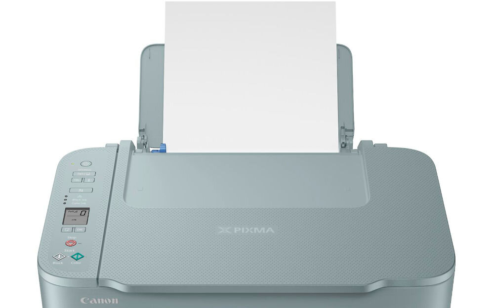 Urządzenie wielofunkcyjne CANON Pixma TS3752i Druk w kolorze, Wi-Fi  zbliżenie na górną część urządzenia prędkość funkcje bez obramowania zmiana rozmiaru automatyczne dopasowanie do strony szybkie przygotowanie materiałów