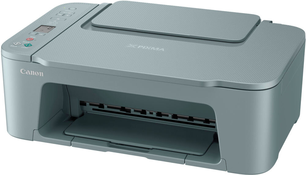 Urządzenie wielofunkcyjne CANON Pixma TS3752i Druk w kolorze, Wi-Fi  prezentacja urządzenia pod kątem na białym tle wymiary stabilność
