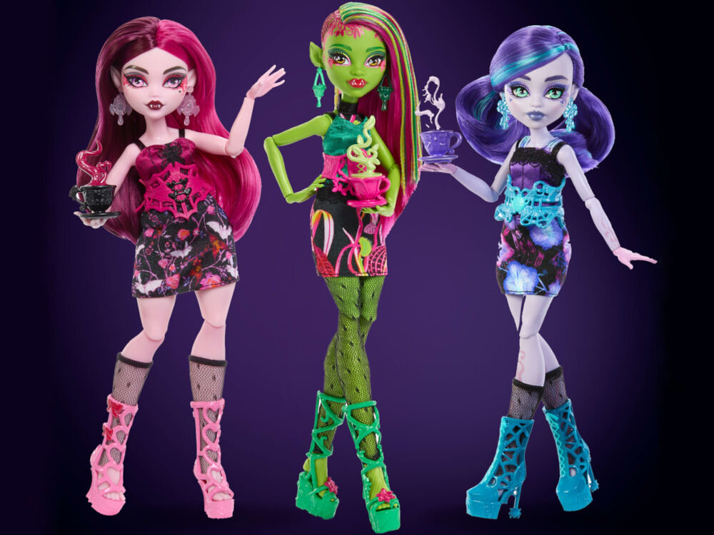 Lalka MONSTER HIGH Straszysekrety Draculaura HYT72 lalki kolekcja Ogrodowe zagadki Draculaura Twyla Venus McFlytrap