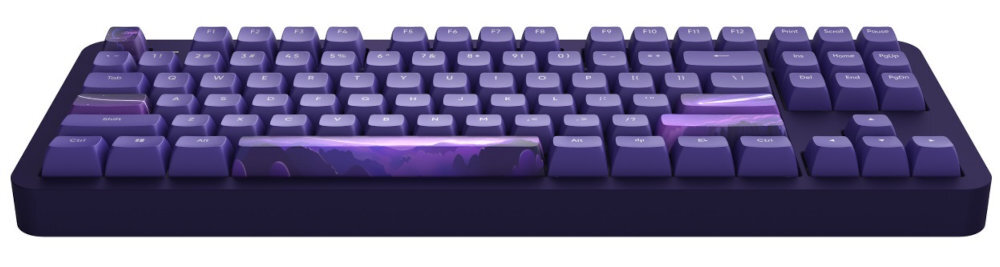 DARK PROJECT Alu Celestial Anti-Ghosting oraz N-Key Rollover skomplikowanych kombinacji klawiszy i makr - klawiatura od przodu na białym tle