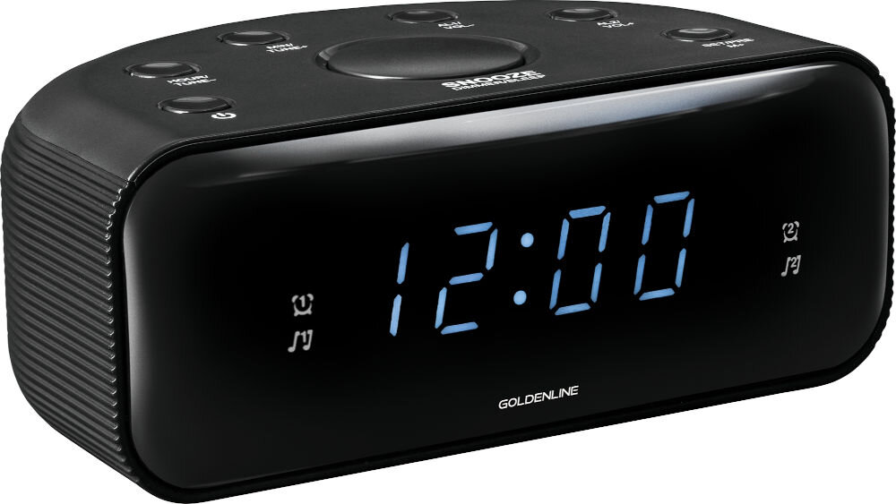 Radiobudzik GOLDENLINE RCL200 wyświetlacz led regulacja jasności dwa stopnie jasności czytelne przyciski