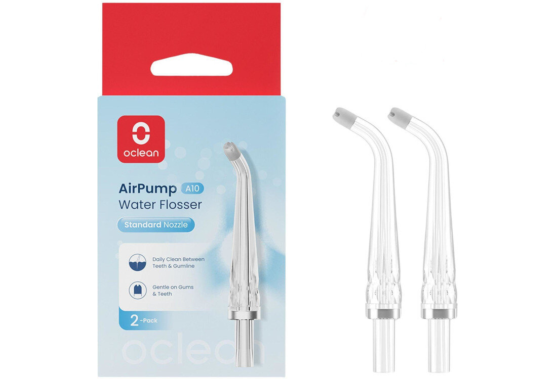 Oryginalna końcówka do irygatora OCLEAN A10 Przezroczysty (Dokładna higiena jamy ustnej)  wygląd design prezentacja wizualizacja Codzienna higiena