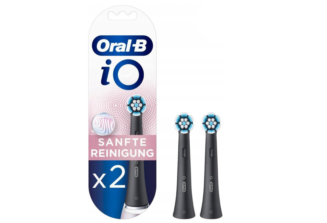 Oryginalna końcówka szczoteczki ORAL-B iO Gentle Care (2 szt.) (Delikatna pielęgnacja) Czarny
