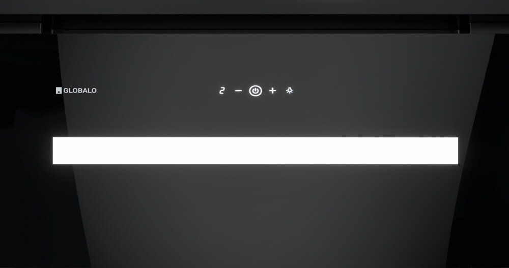 OKAP GLOBALO SAREDO 60.1 CZARNY + TURBINA TW 1.2 ZEWNĘTRZNY SILNIK Zdjęcie przedstawia czarny panel sterowania okapu GLOBALO z podświetlanymi ikonami: regulacją mocy, włącznikiem i funkcją oświetlenia. Minimalistyczny, jednolity front podkreśla charakter urządzenia sterowanie mechaniczne przyciski łatwa obsługa intuicyjne użytkowanie wygoda regulacja prędkości trzy poziomy wentylacja kontrola mocy dopasowanie pracy