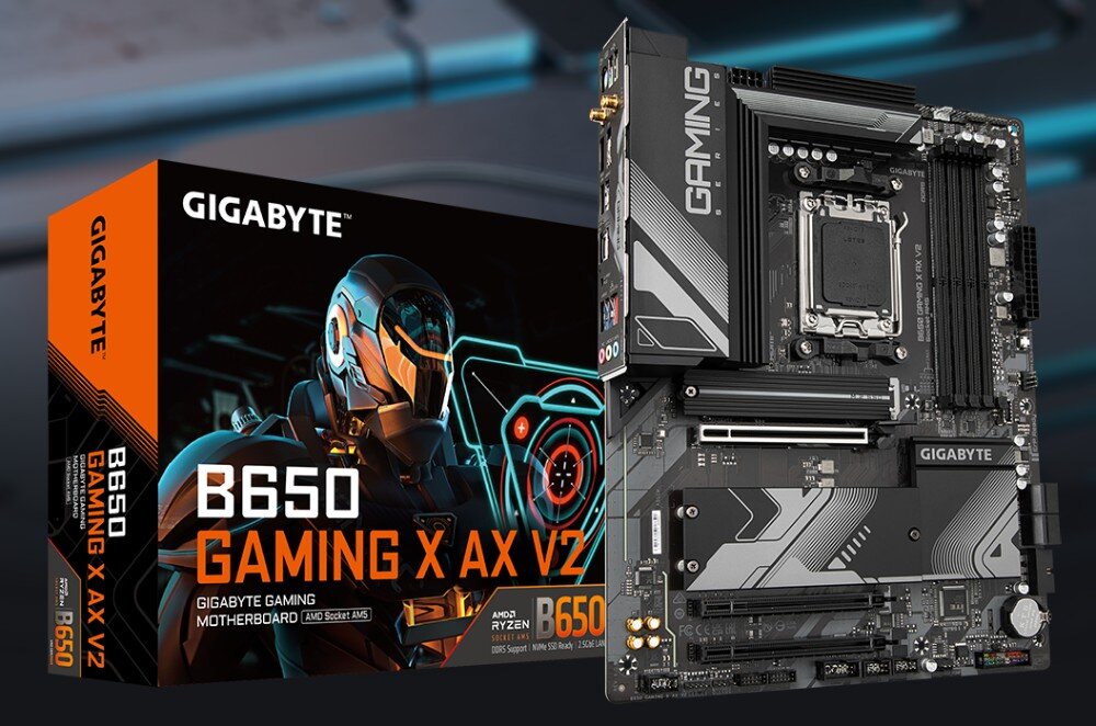 Komputer MAD DOG Powered by Gigabyte AORUS301-A06WR32WP płyta główna z pudełkiem ustawiona przodem kompatybilność układ zasilania łączność Wi-Fi