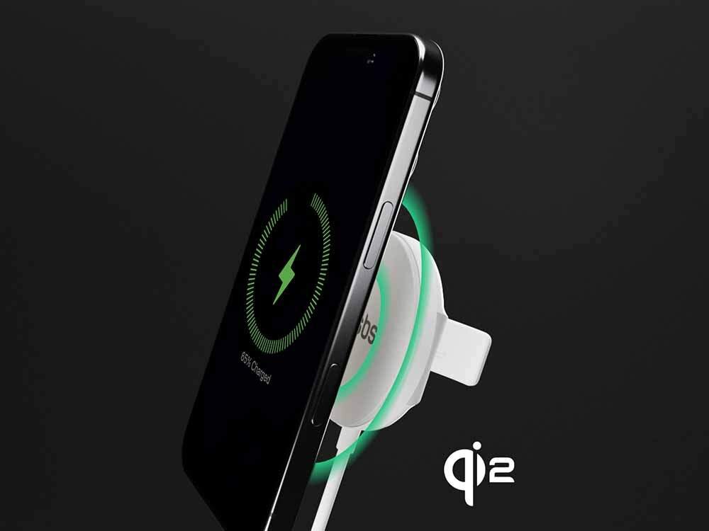 Ładowarka indukcyjna SBS Qi2 MagSafe Technologia ładowania Qi2 zapewnia zoptymalizowane, wydajne ładowanie bezprzewodowe.