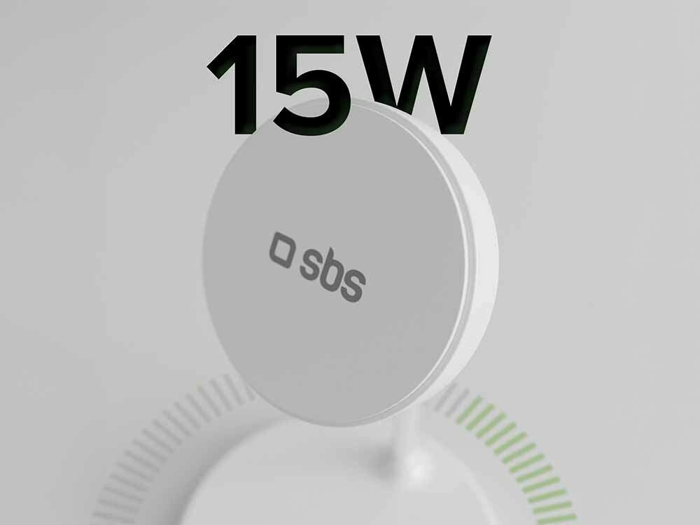 Ładowarka indukcyjna SBS Qi2 MagSafe 2w1 Kompatybilny z MagSafe i iPhone'ami obsługującymi Qi/Qi2