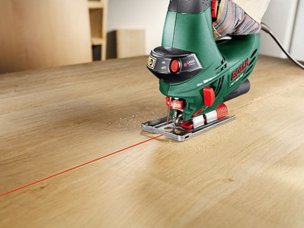 Wyrzynarka BOSCH PST 800 PEL komfort duża moc precyzja trwały i poręczny do użytku domowego w warsztacie stolarskim do cięcia w drewnie stali i tworzywach sztucznych