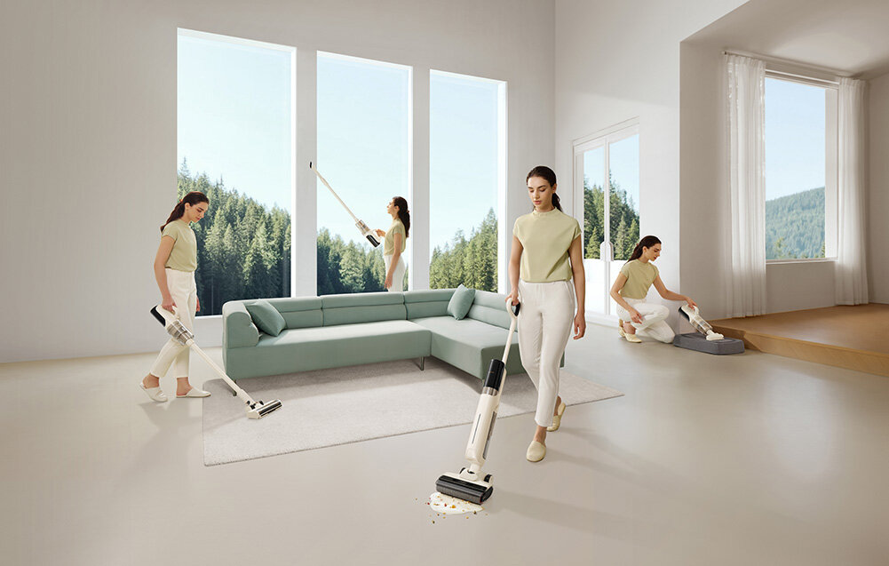 Bezprzewodowy odkurzacz pionowy mopujący MOVA K30 Mix czyste podłogi 500 obrotów na minutę dokładne i szybkie czyszczenie każdej podłogi