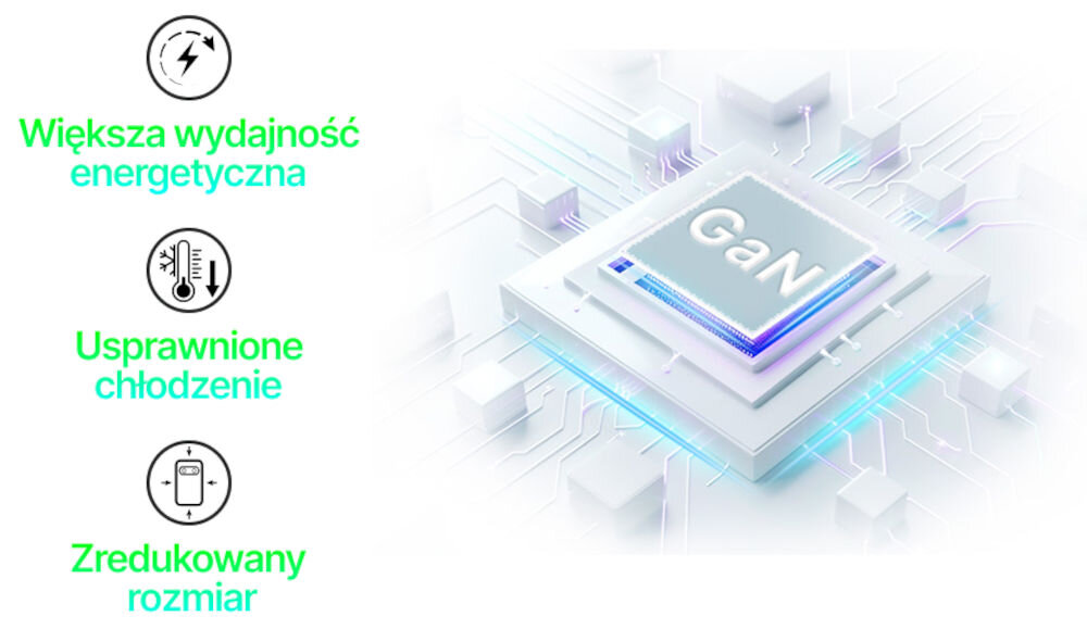 Ładowarka sieciowa USB-A - USB-C Qualo Ultimate QLS-GN-US-AC-45-01 GaN Ultra Slim PD 45W Czarny większa wydajność energetyczna usprawnione chłodzenie zredukowany rozmiar