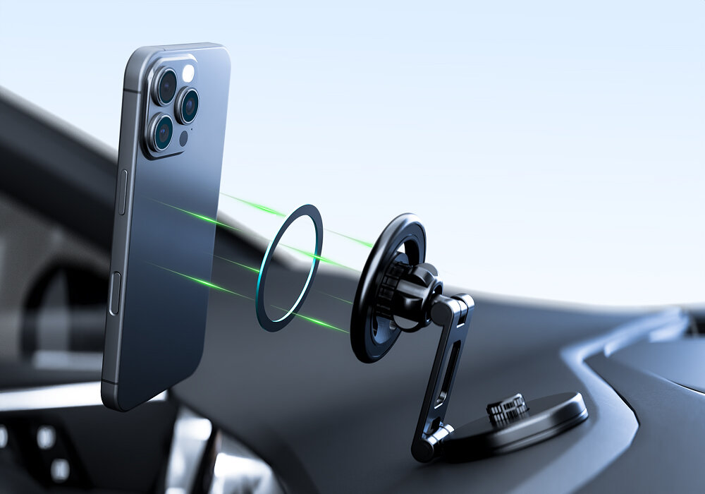QUALO Ultimate nie musi posiadać wbudowanego magnesu MagSafe Apple dwa metalowe adaptery magnetycznego mocowania