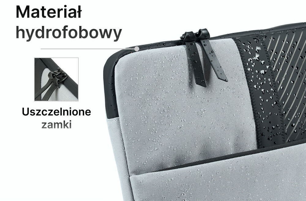 Pokrowiec  na laptopa QUALO QPL-13-07 13,3 Szary materiał hydrofobowy i uszczelnione zamki