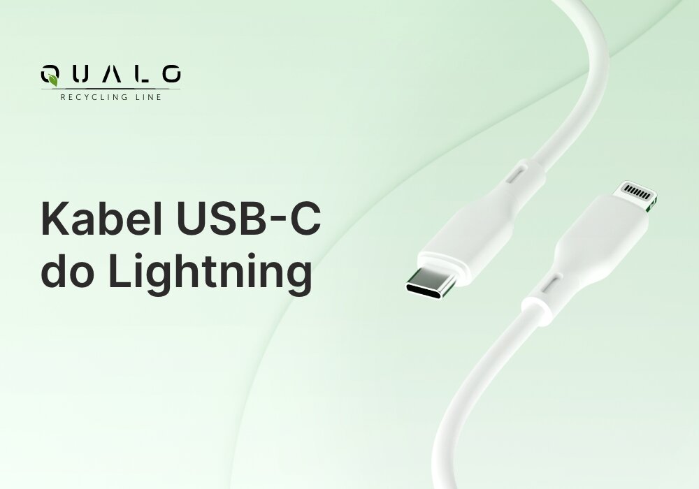 Kabel USB Typ-C - Lightning QUALO Recycling kv początek opisu