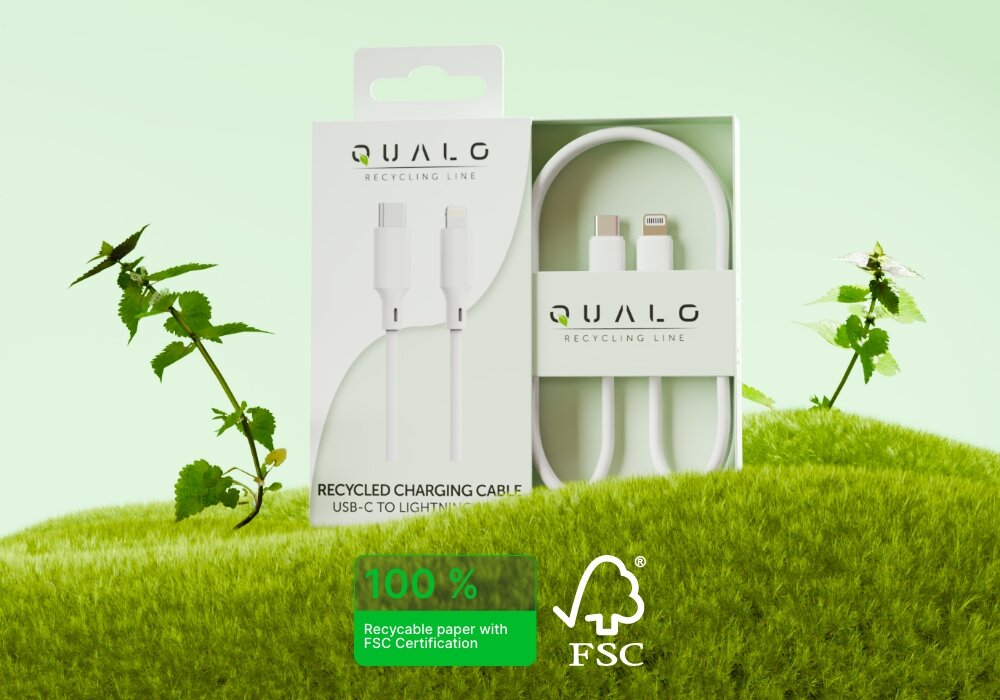 Kabel USB Typ-C - Lightning QUALO Recycling opakowanie