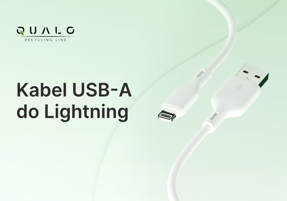 Kabel USB Typ-C - Lightning QUALO Recycling        kv początek opisu