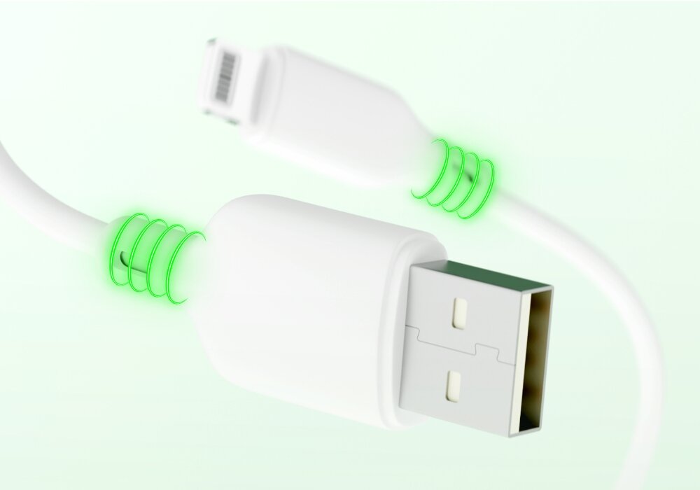 Kabel USB Typ-C - Lightning QUALO Recycling   wtyczki     