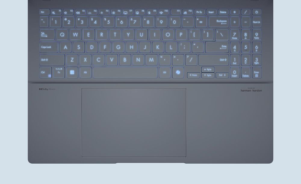 Laptop ASUS Vivobook S 16 OLED - Laptop z klawiaturą, emitujący niebieskie światło. jednostrefowe podświetlenie RGB