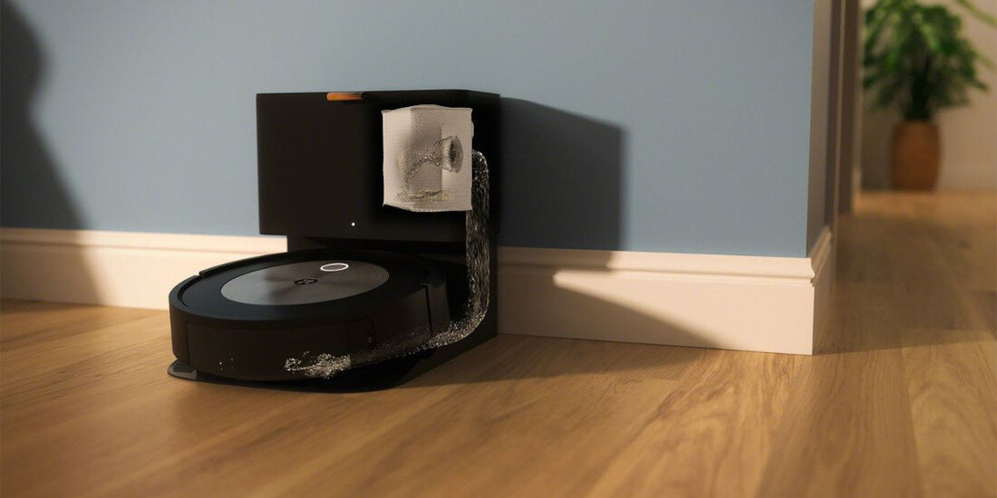 Robot sprzątający IROBOT Roomba Combo J5+ (J557840) Automatyczne opróżnianie pojemnik stacja ładująco-czyszcząca Clean Base brud czas wysiłek