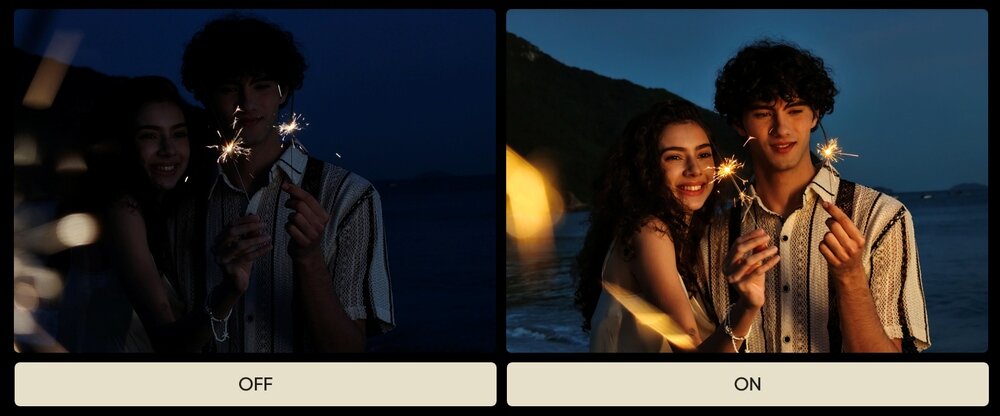 Smartfon REALME 14 Pro+ porównanie możliwości flesza  