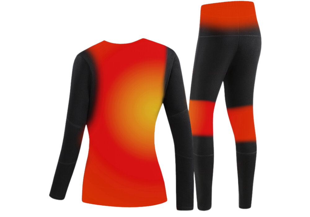 Bielizna podgrzewana MISSION AIR E-Underwear Women Set (rozmiar L) Czarny + 2 x Powerbank
