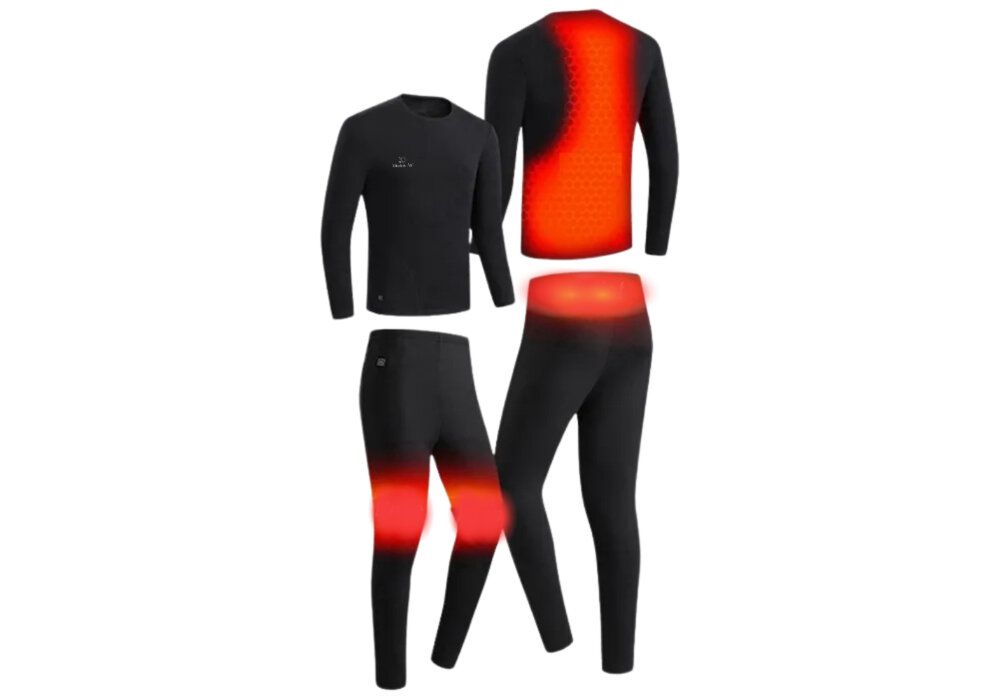 Bielizna podgrzewana MISSION AIR E-Underwear Men Set (rozmiar XL) Czarny + 2 x Powerbank