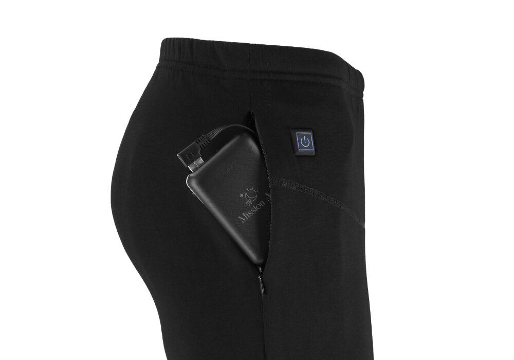 Bielizna podgrzewana MISSION AIR E-Underwear Men Set (rozmiar XL) Czarny + 2 x Powerbank