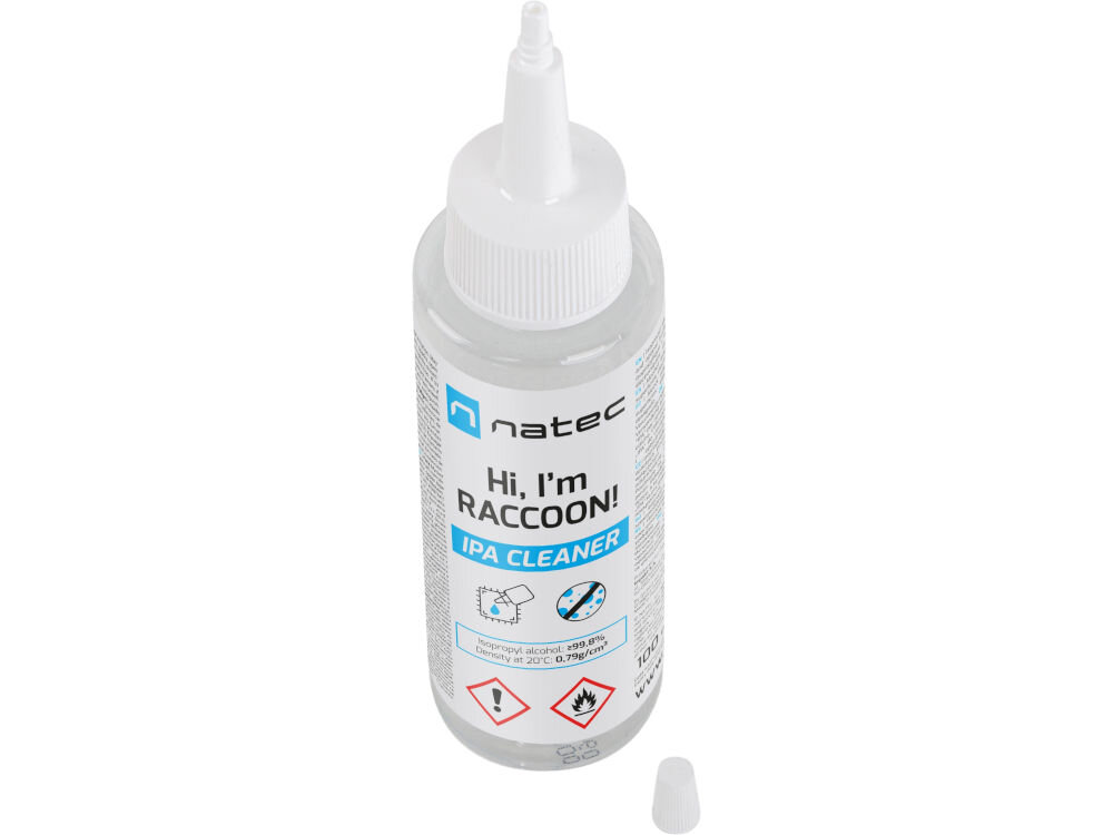 NATEC Raccoon Ipa Cleaner Alkohol izopropylowy 100 ml
sposób użycia, przeznaczony do zastosowań profesjonalnych, możliwość spryskania bezpośredniego, możliwość użycia za pomocą ściereczki bezpyłowej,
produkt na białym tle