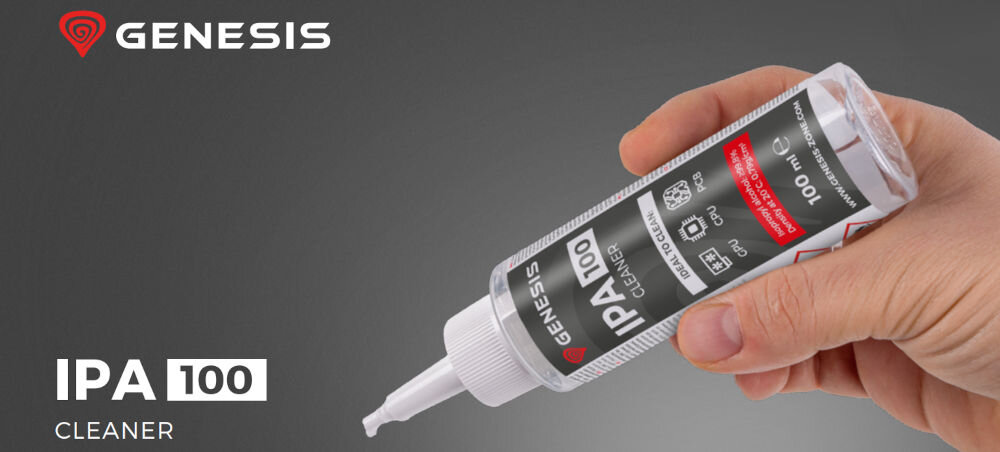 Płyn do odtłuszczania NATEC Genesis Ipa 100 Cleaner Alkohol izopropylowy 100 ml
skuteczne odtłuszczanie, szare tło, logo producenta, nazwa produtku, produkt w dłoni